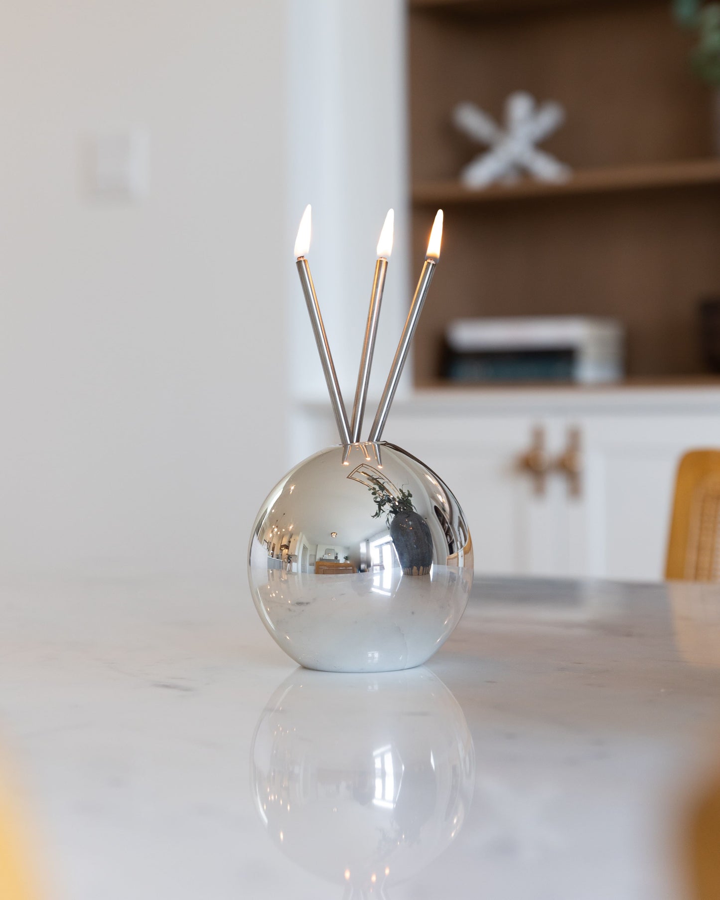 Neva Vase, Silver Metallic