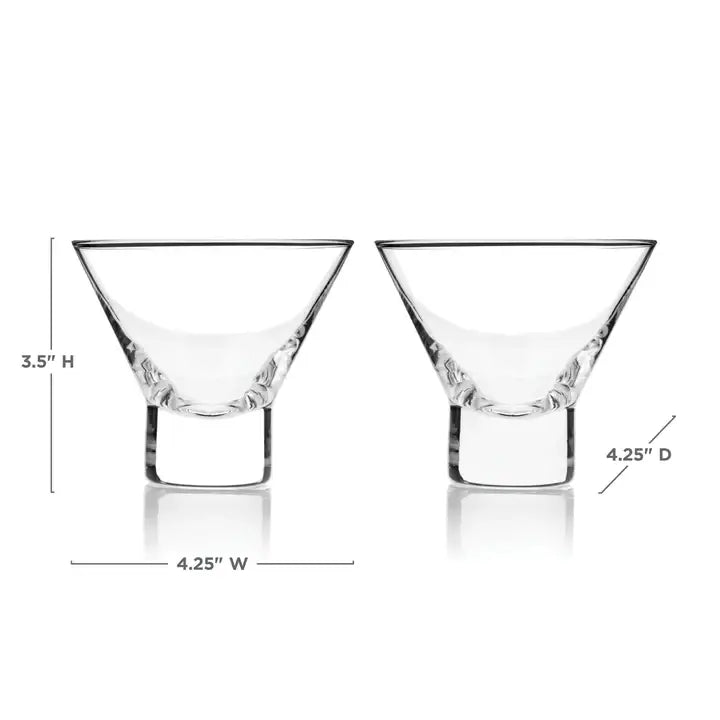 Raye Stemless Martini Glasses