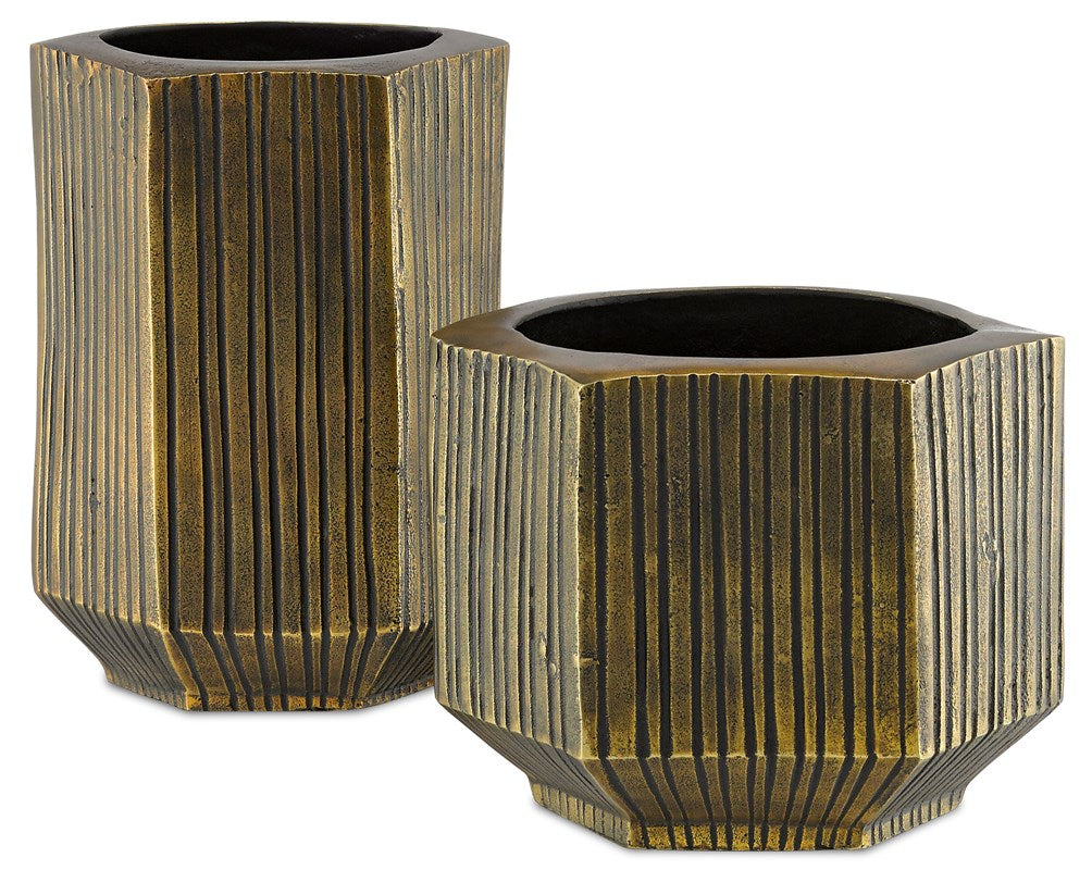 Veteris Brass Large Vase