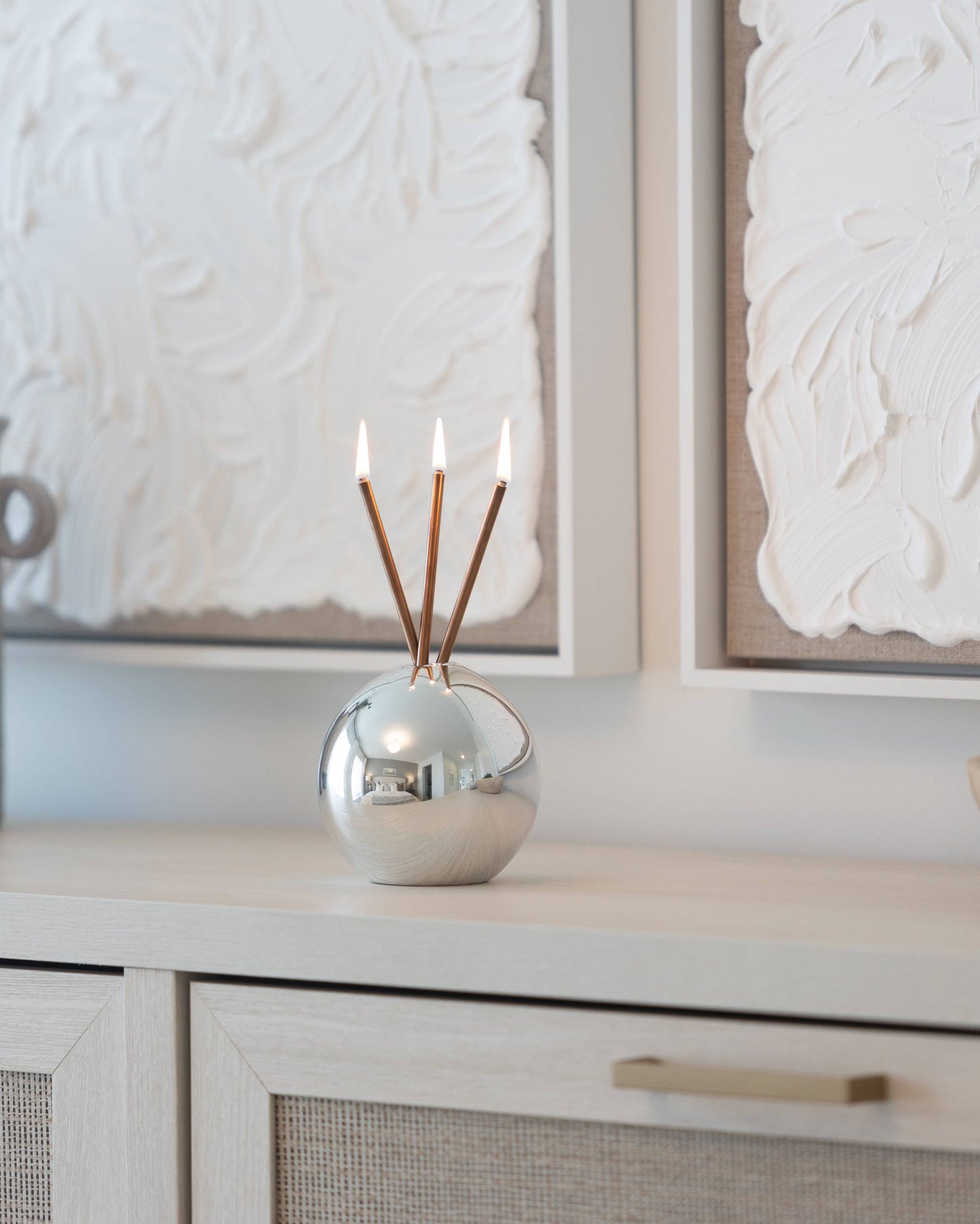 Neva Vase, Silver Metallic