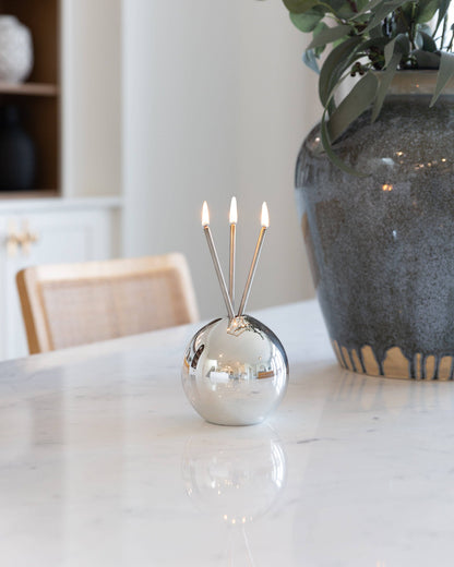 Neva Vase, Silver Metallic