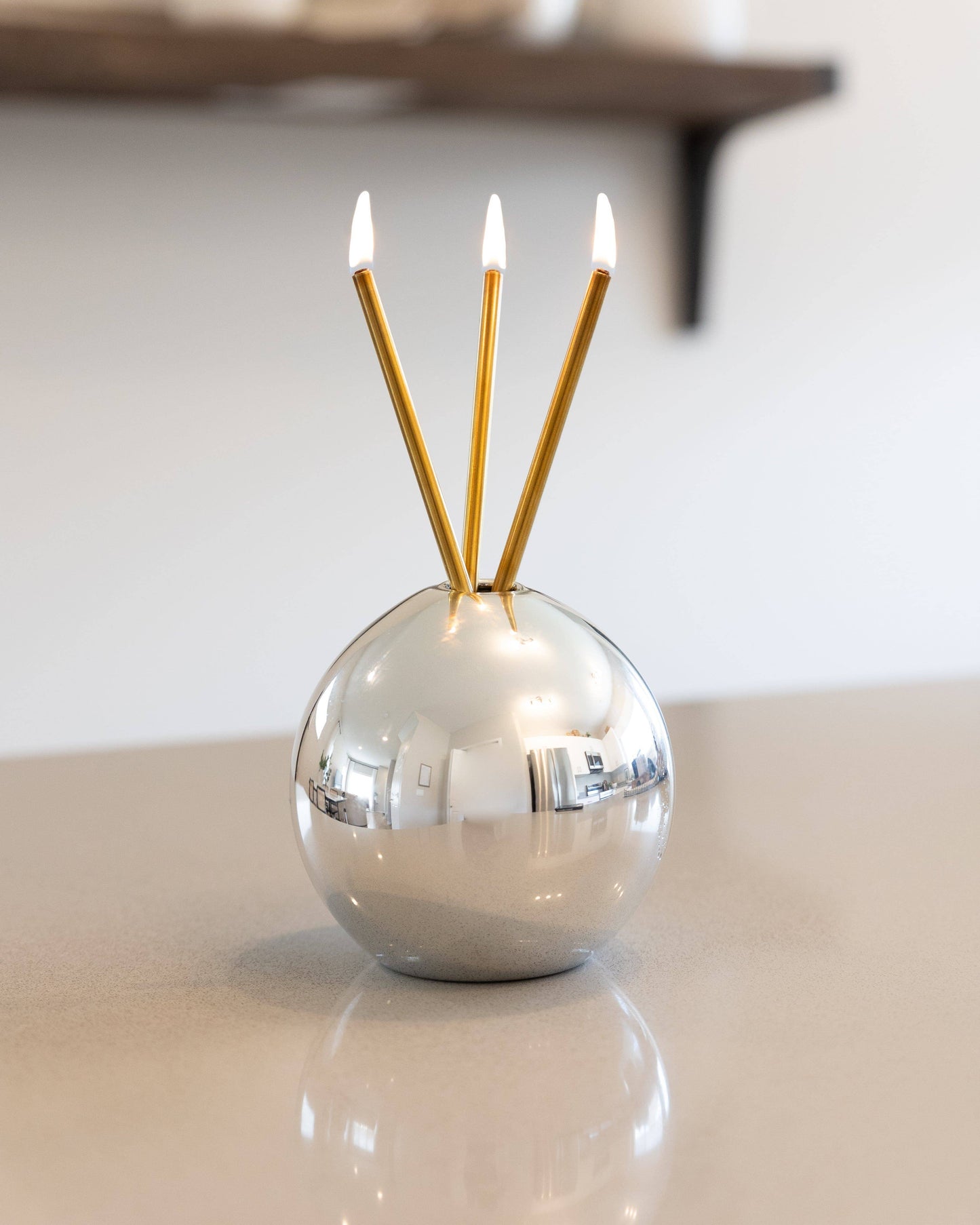 Neva Vase, Silver Metallic
