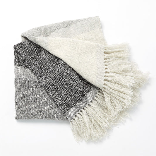 GRADATION THROW-WHITE/GREY