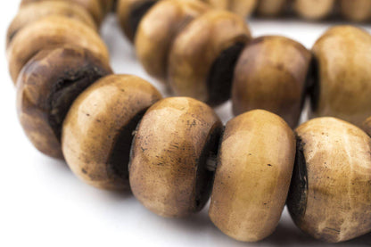 Large Kenya Light Brown Bone Beads