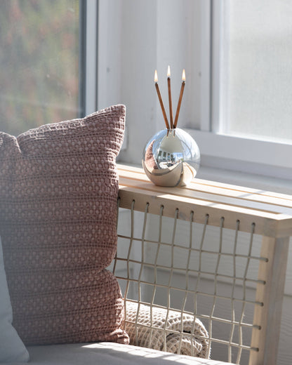 Neva Vase, Silver Metallic