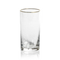 Negroni Hammered Glass - Clear with Gold Rim