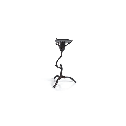 Twig Design Wrought Iron Candle Holder - Rust - Various Heights Available