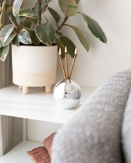 Neva Vase, Silver Metallic