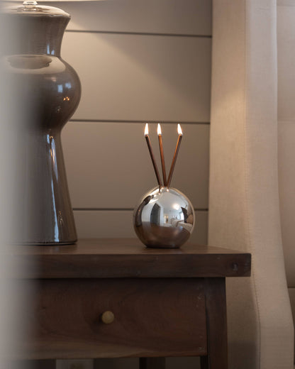 Neva Vase, Silver Metallic