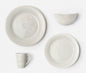 VIVIENNE Cream Patine Raffia Cereal/Ice Cream Bowl, set of 4