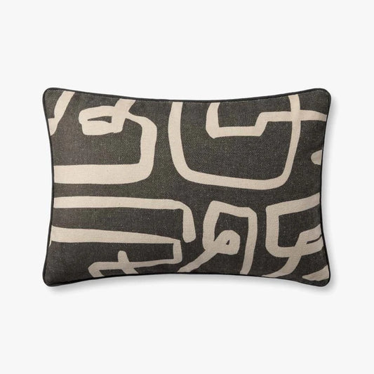 Brigettte Romanek Charcoal/Natural Throw Pillow