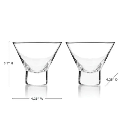 Raye Stemless Martini Glasses