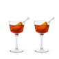 Angled Crystal Nick & Nora Glasses (Set of 2)