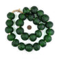 35mm Super Jumbo Green Recycled Glass Beads