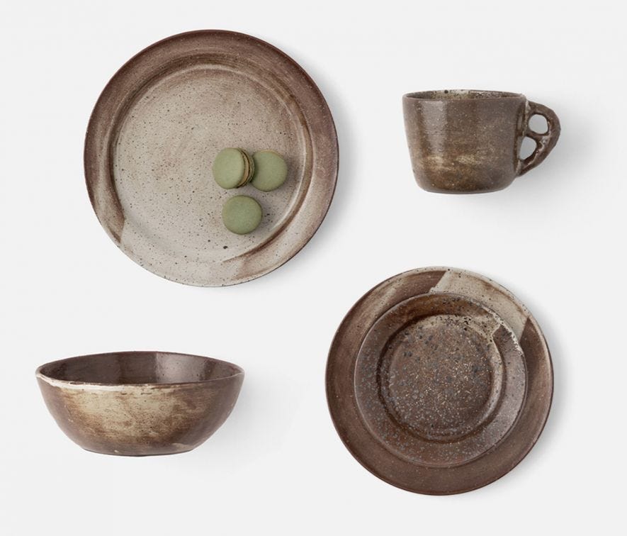 Dexter Lava Clay Table Collection, sets of 4