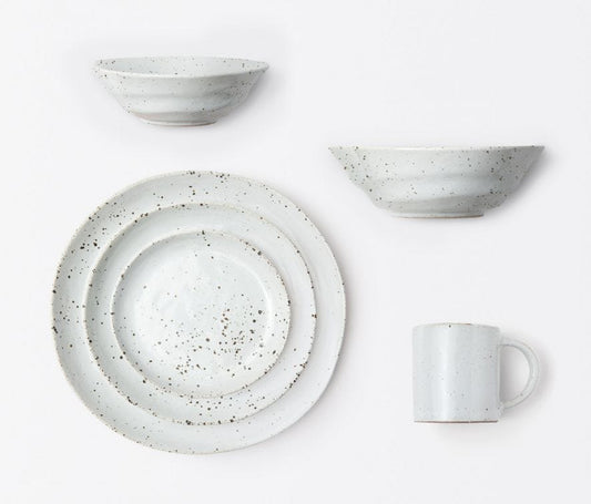 Marcus White Salt Glaze Table Collection, sets of 4