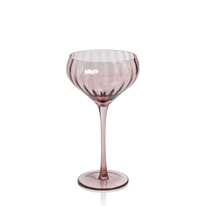 Madeleine Optic Glassware - Pink