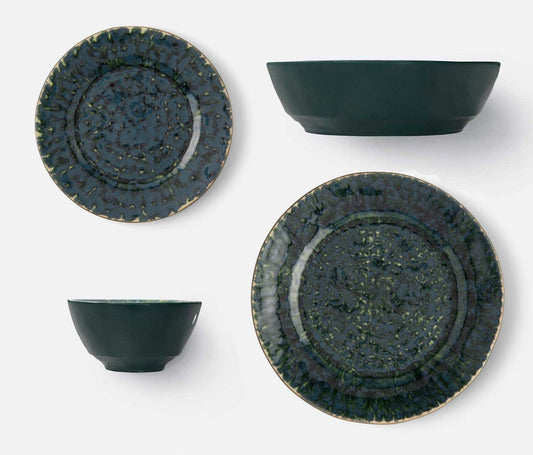 BRIA Teal Reactive Table Collection, sets of 4